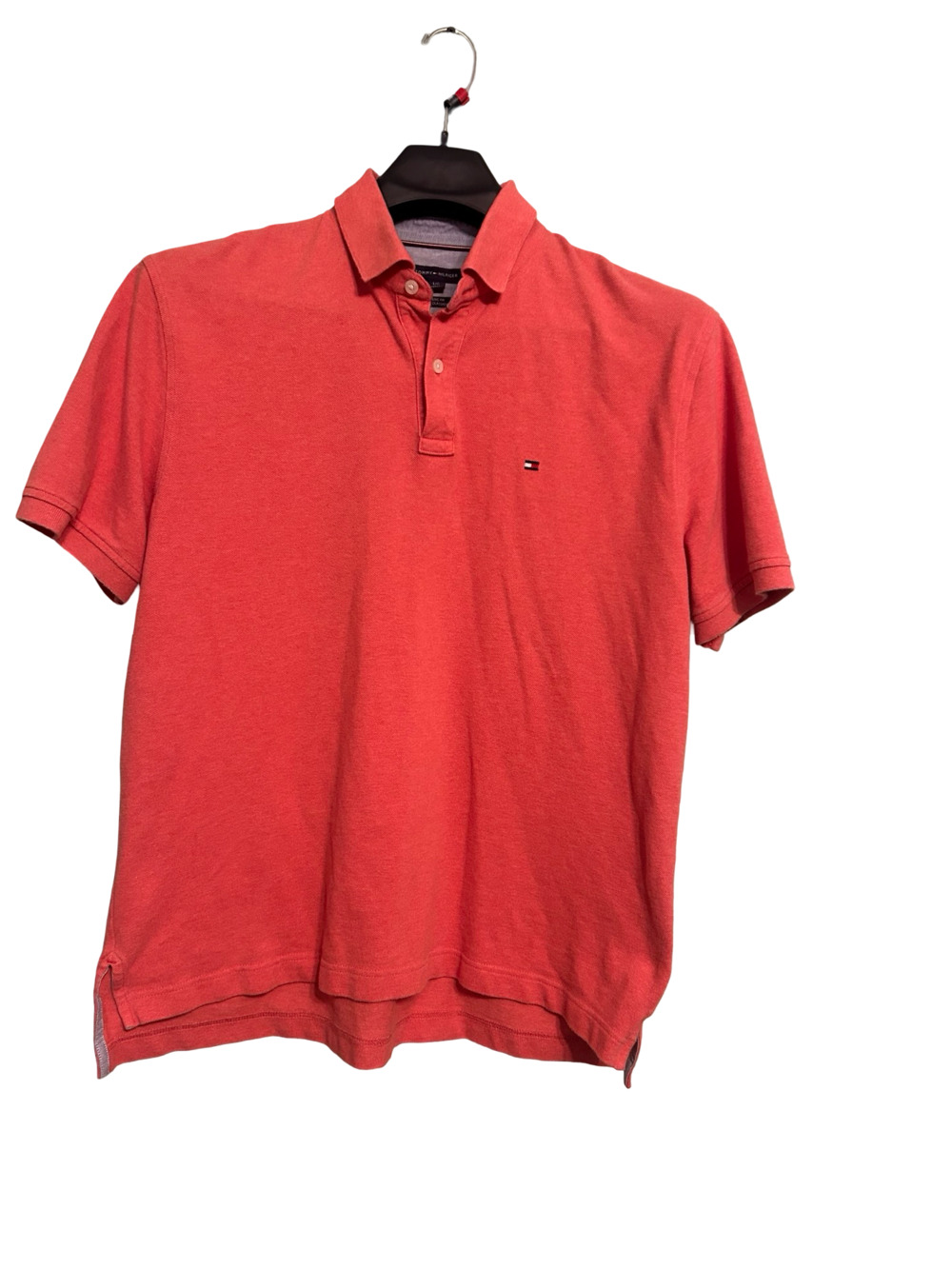Tommy Hilfiger Men's Classic Fit Short Sleeve Polo Shirt, red